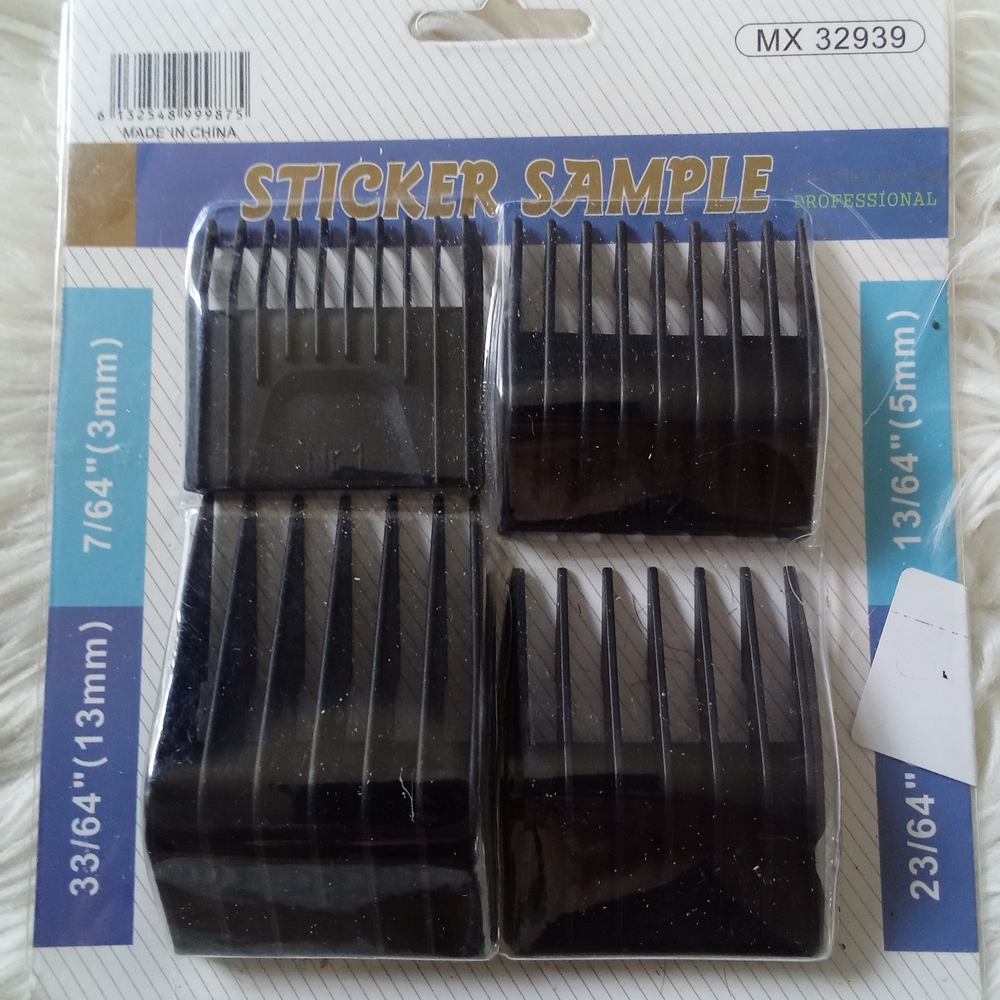 Professional Black Hair Clipper Comb Set